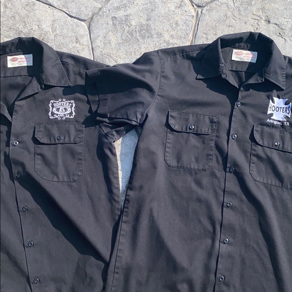 2 Hooters Dickies Shirts Size Medium